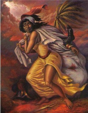 Kouwòn pou Defile - Haiti Warrior queen Defile, who like Goddess Aset, gathered the pieced of Heru/Desalin for the rebirth