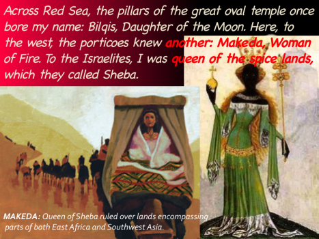 Makeda (Bilqis), The Queen of Sheba (960 B.C.)- Source: Vodun the Light and Beauty of Haiti