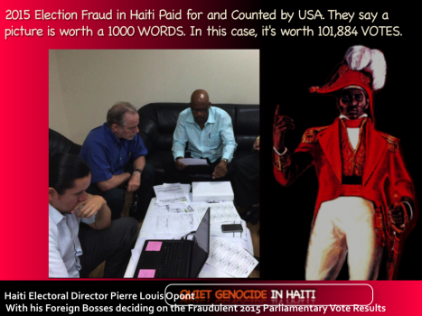 Haiti Electoral Director Pierre Louis Opont With his Foreign Bosses deciding on the  Haiti vote