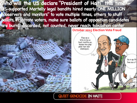US election scam in Haiti, 2015