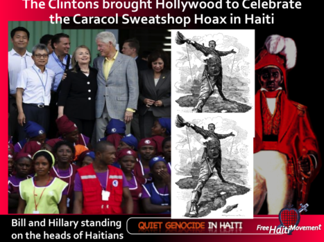 Sweatshop Hoax to take Haiti lands and build electricity and other infrastructure for mining extraction companies like VSC and Clinton Foundation donors and cronies